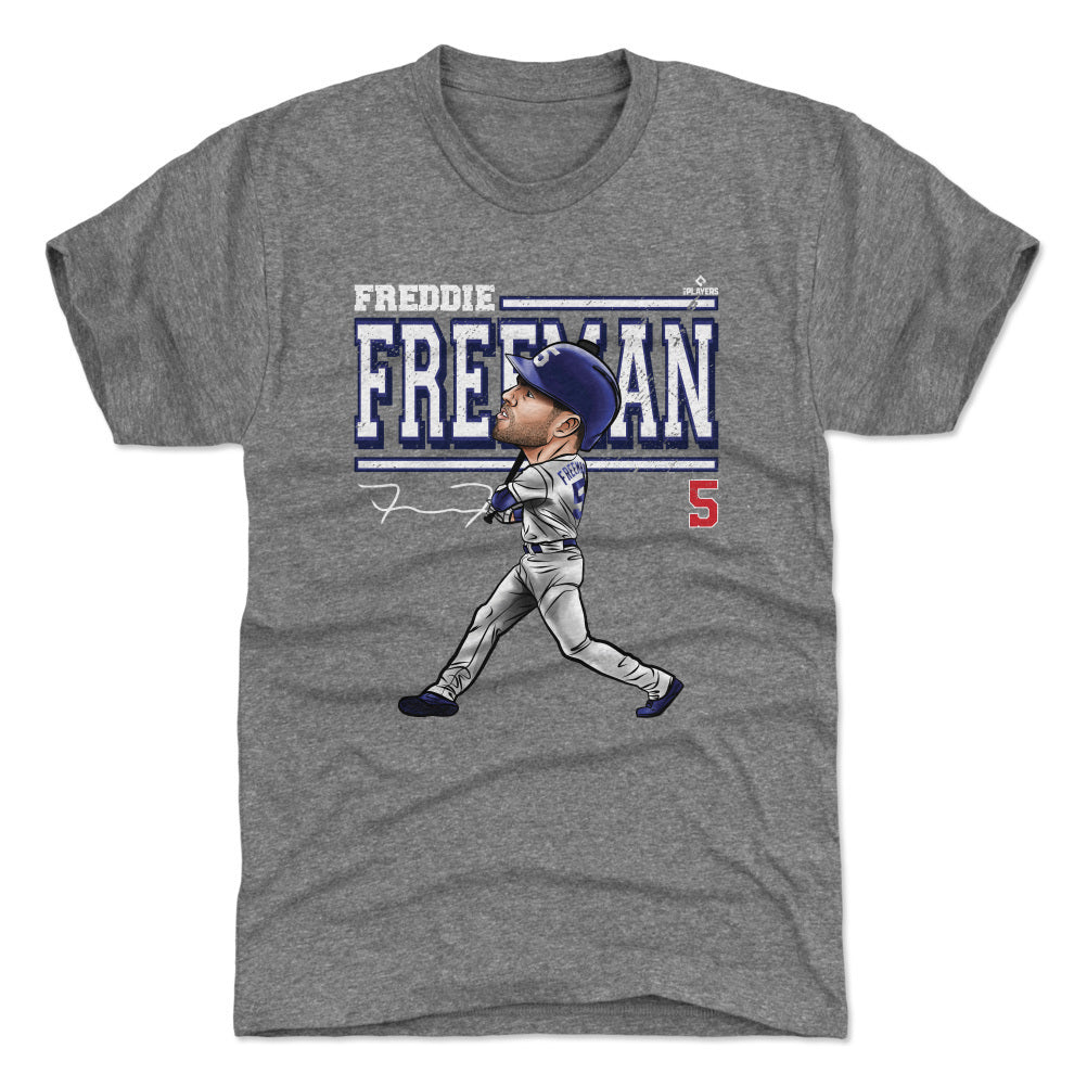 Freddie Freeman Shirt (Cotton, Small, Heather Gray) - Freddie Freeman Los  Angeles D Cartoon WHT