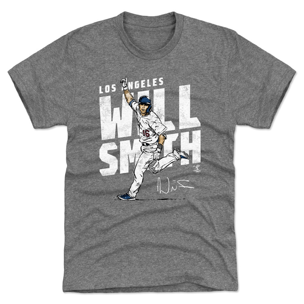 Los Angeles Men's Premium T-Shirt - Tri Gray - Los Angeles | 500 Level Major League Baseball Players Association (MLBPA)