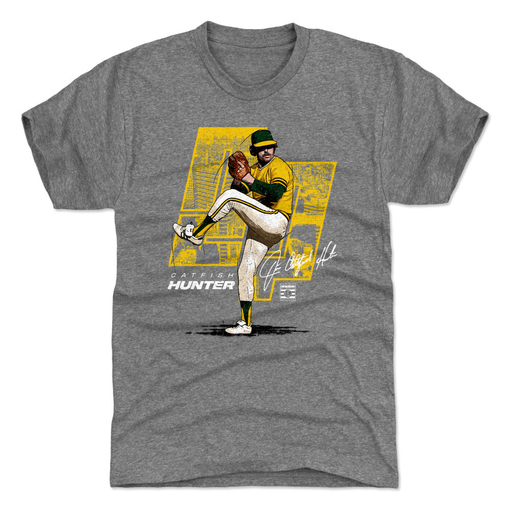Catfish Hunter Oakland Athletics Majestic Name & Number T-Shirt