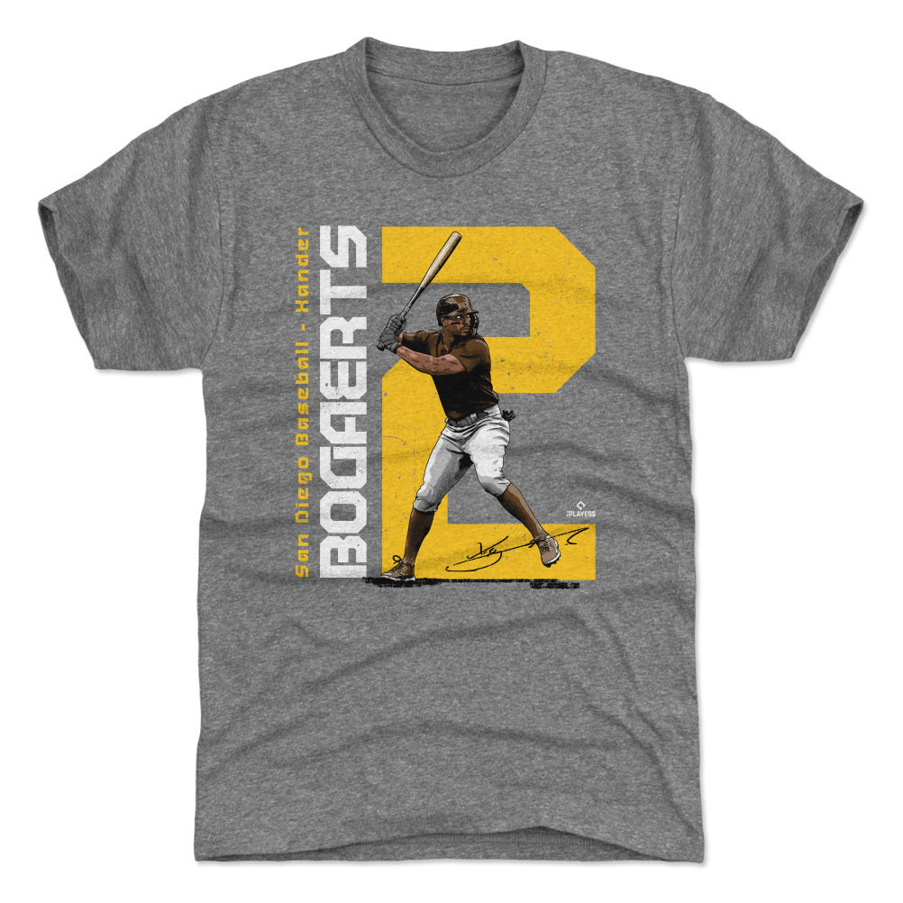 Xander Bogaerts Men's Premium T-Shirt - Tri Gray - San Diego | 500 Level Major League Baseball Players Association (MLBPA)