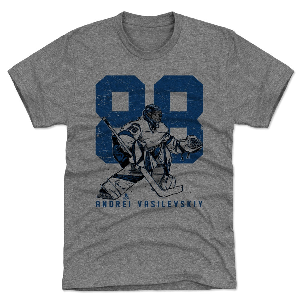 Men's 500 Level Andrei Vasilevskiy Tampa Bay Gray T-Shirt