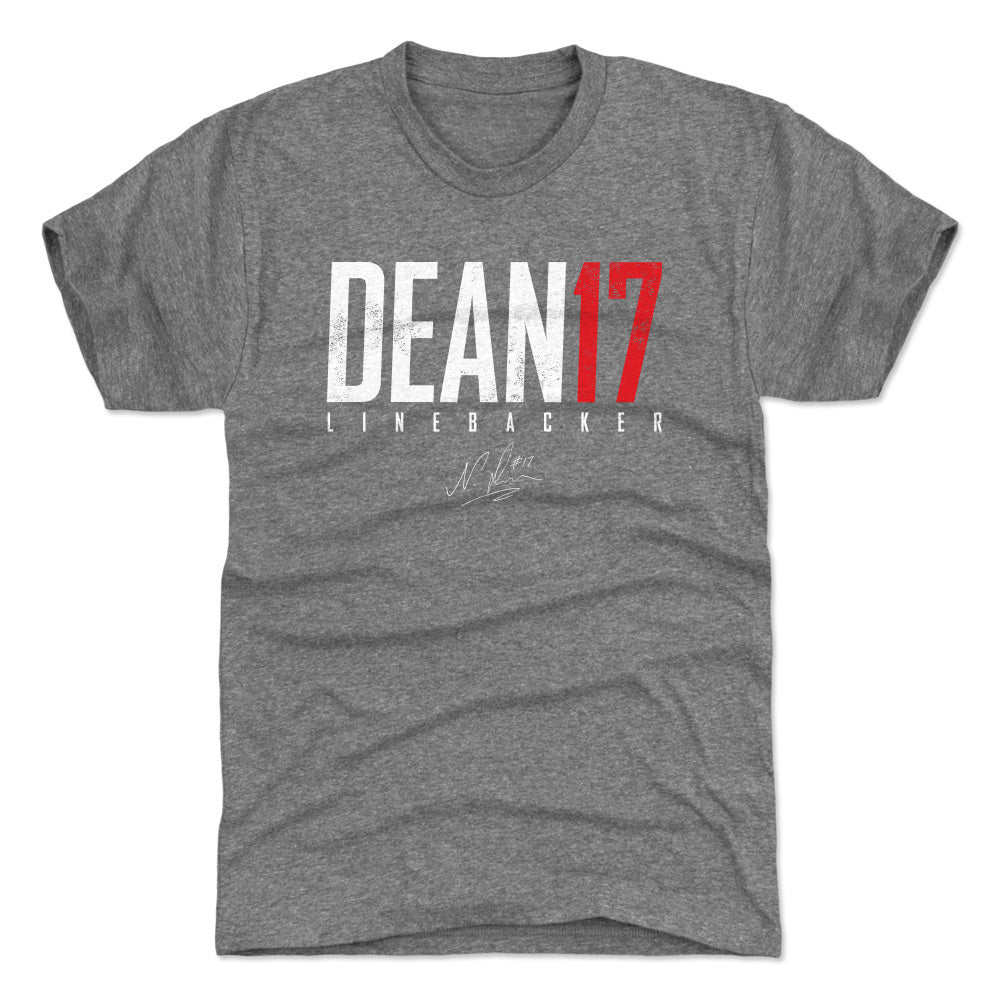 Nakobe Dean Men's Premium T-Shirt - Tri Ash - Georgia | 500 Level