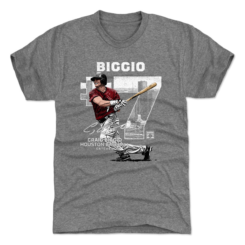 Craig Biggio Shirt, Houston Baseball Hall of Fame Men's Cotton T-Shirt