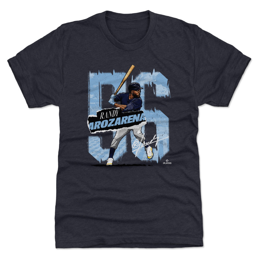 Seattle Mariners Julio Rodriguez Men's Premium T-Shirt - Tri Navy - Seattle | 500 Level Major League Baseball Players Association (MLBPA)