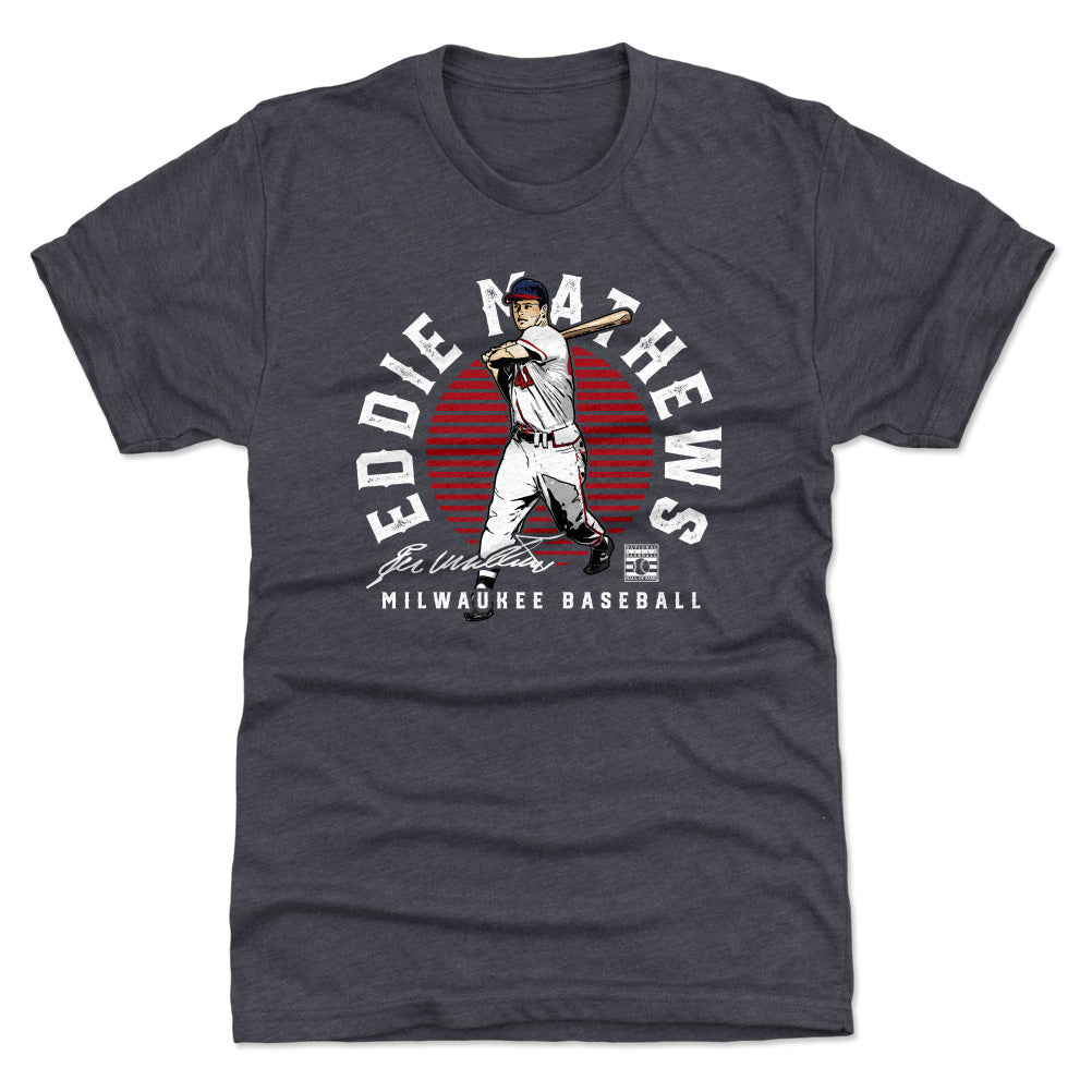 Eddie Mathews T-Shirt, Milwaukee Baseball Hall of Fame Men's Premium  T-Shirt