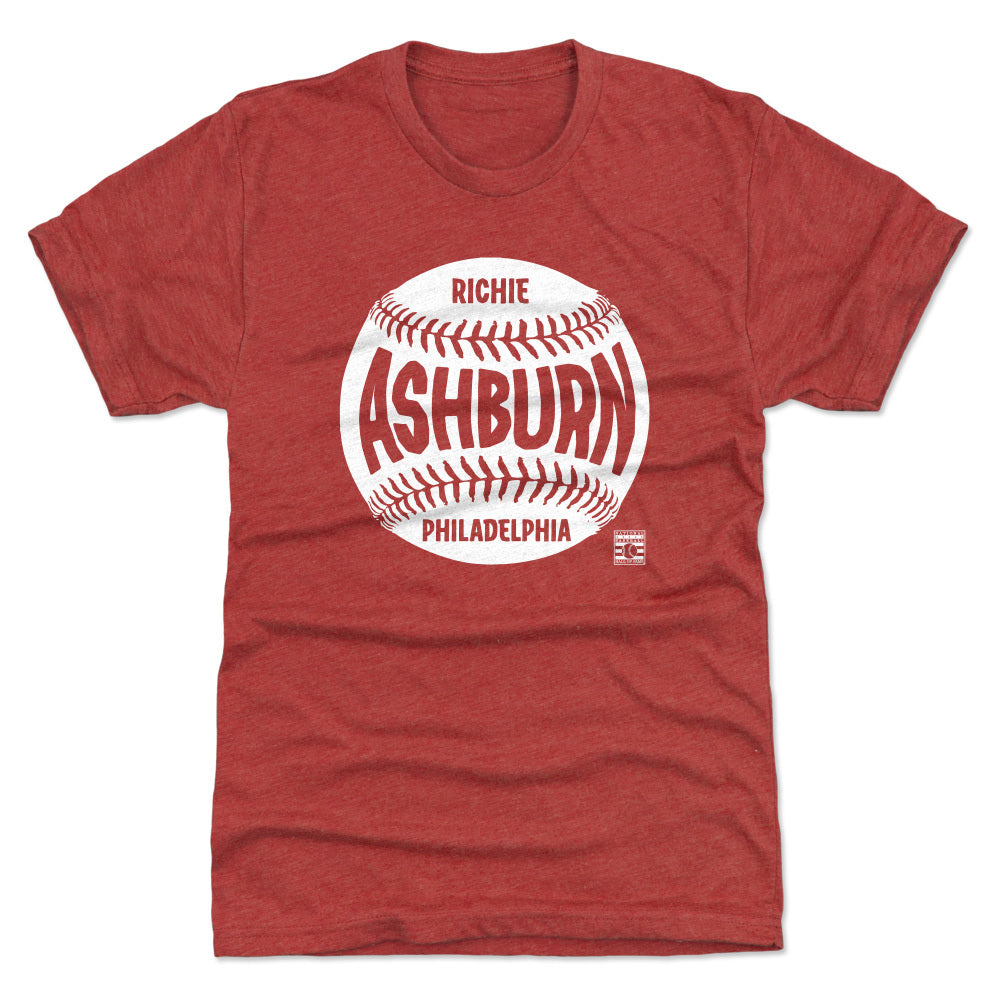 Philadelphia Phillies Richie Ashburn Men's Premium T-Shirt - Tri Red - Philadelphia | 500 Level
