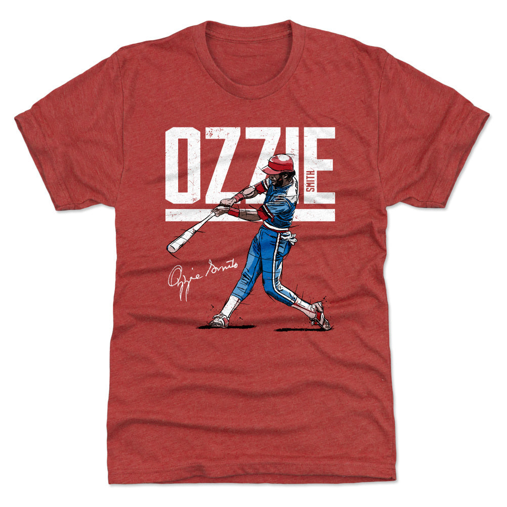 Ozzie Smith Name & Number T-Shirt - Red - Tshirtsedge