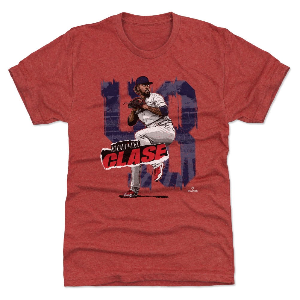 Cleveland Indians Zach Plesac Men's Cotton T-Shirt - Heather Gray - Cleveland | 500 Level Major League Baseball Players Association (MLBPA)