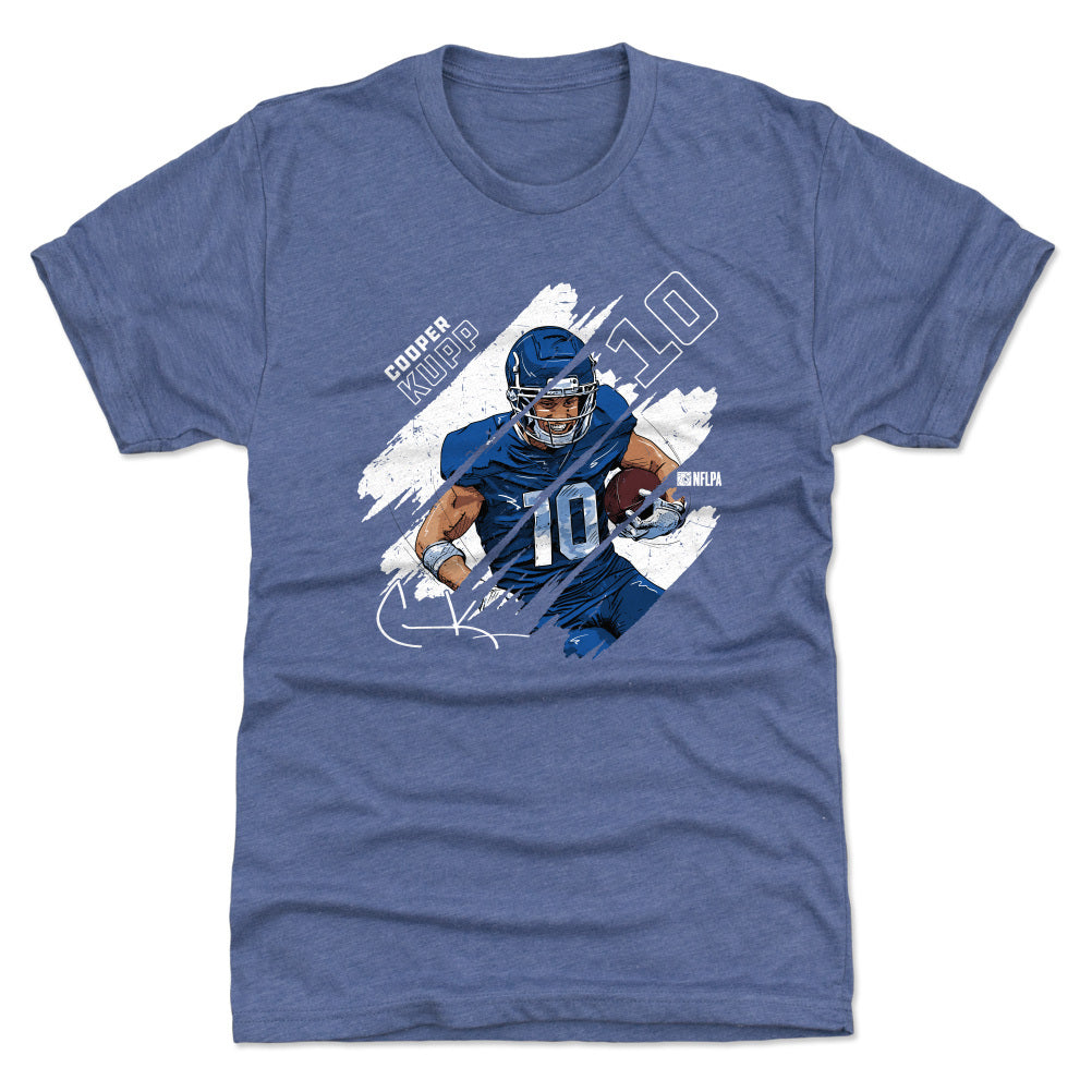 : Mens V Neck Cooper Kupp Air Touchdown T-Shirt Small Blue :  Clothing, Shoes & Jewelry