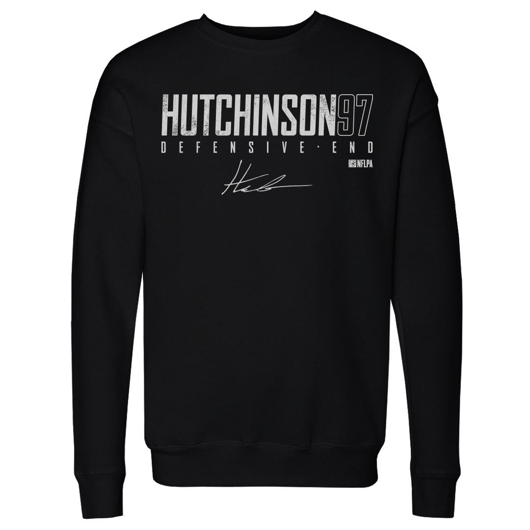 Aidan Hutchinson Men&#39;s Crewneck Sweatshirt | 500 LEVEL