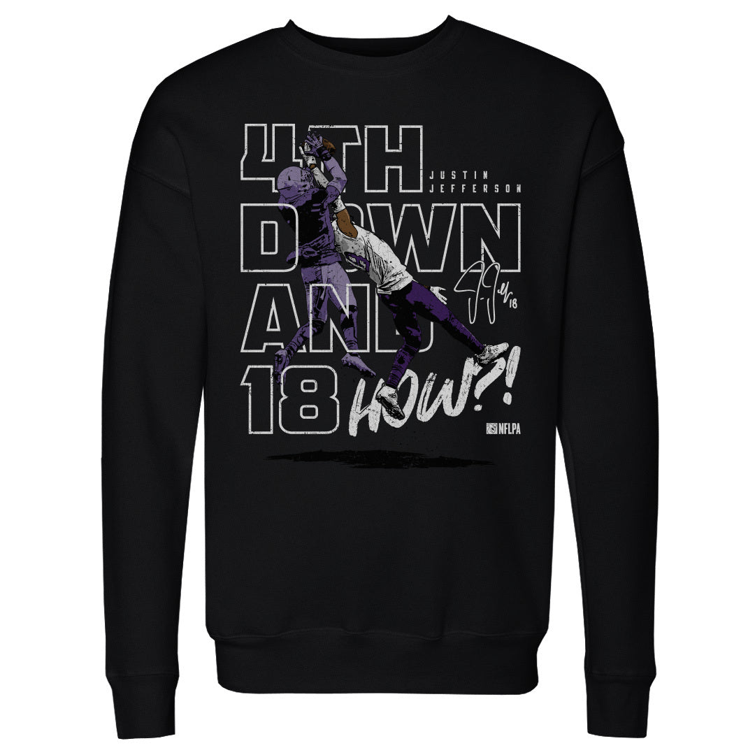 Justin Jefferson Men&#39;s Crewneck Sweatshirt | 500 LEVEL