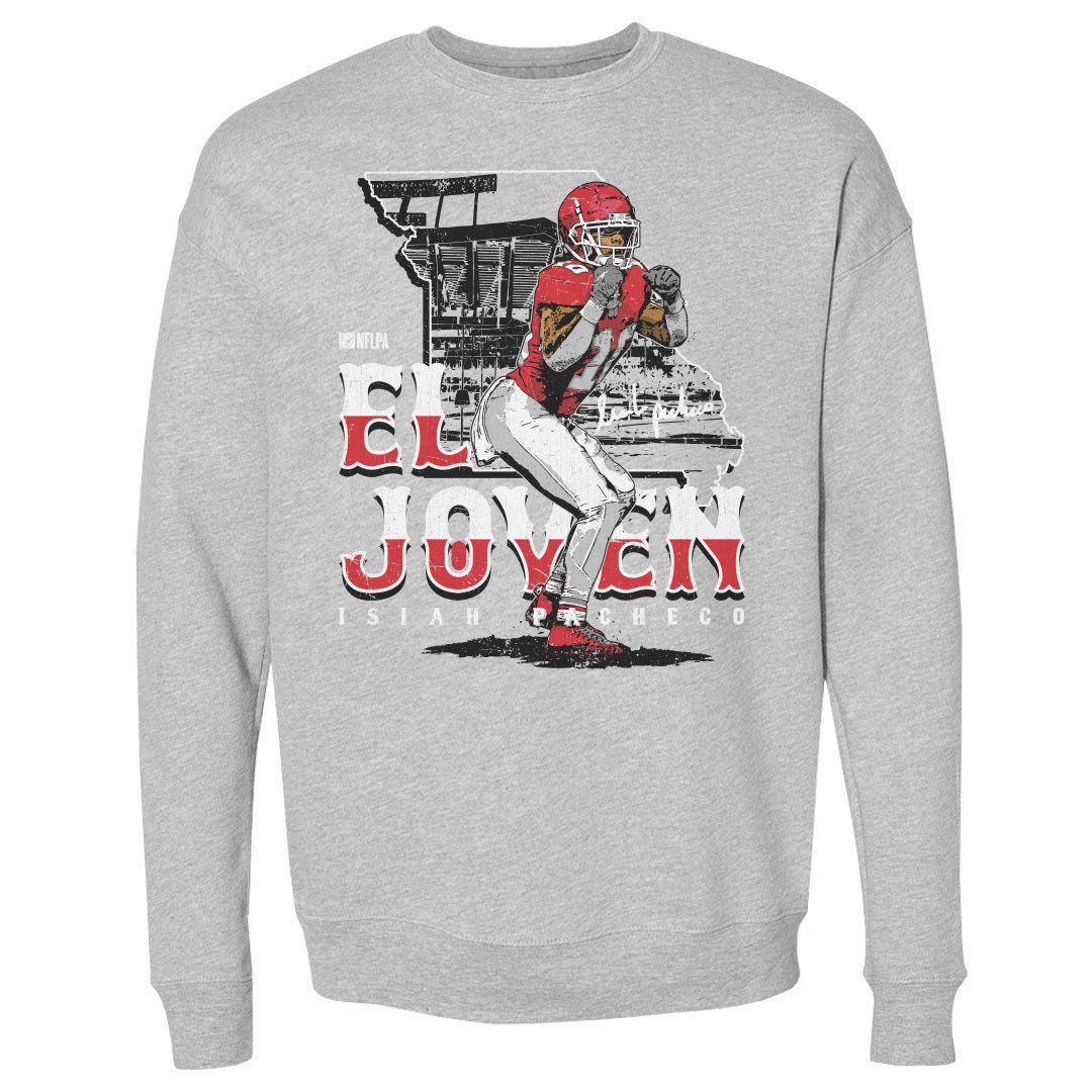 Isiah Pacheco Men&#39;s Crewneck Sweatshirt | 500 LEVEL