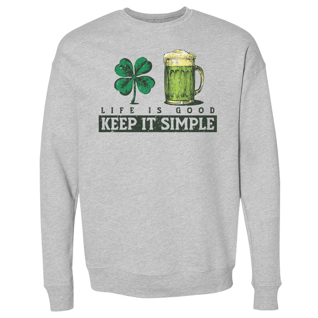 St. Patrick&#39;s Day Men&#39;s Crewneck Sweatshirt | 500 LEVEL