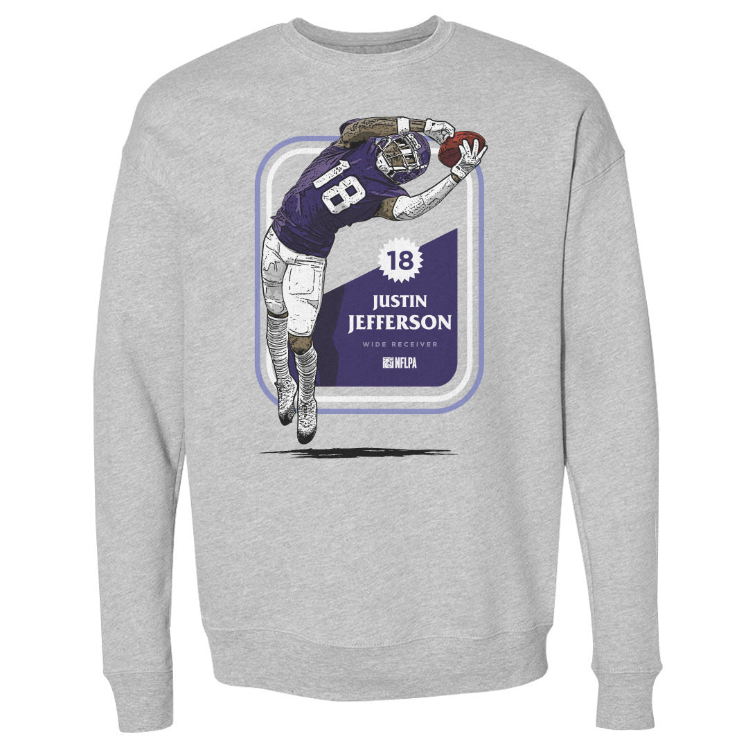 Justin Jefferson Men&#39;s Crewneck Sweatshirt | 500 LEVEL