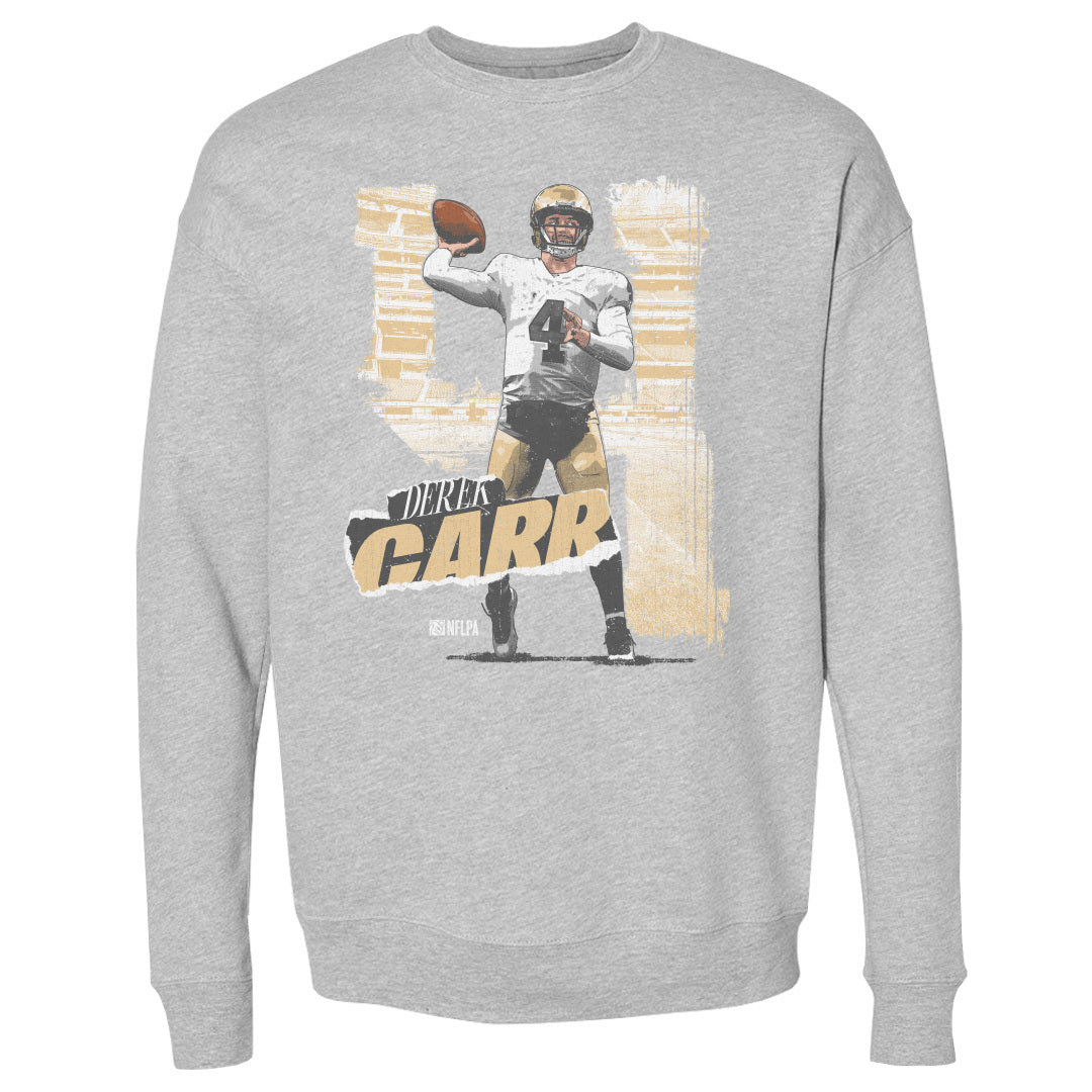 Derek Carr Men's Crewneck Sweatshirt, New Orleans Football Men's Crewneck  Sweatshirt