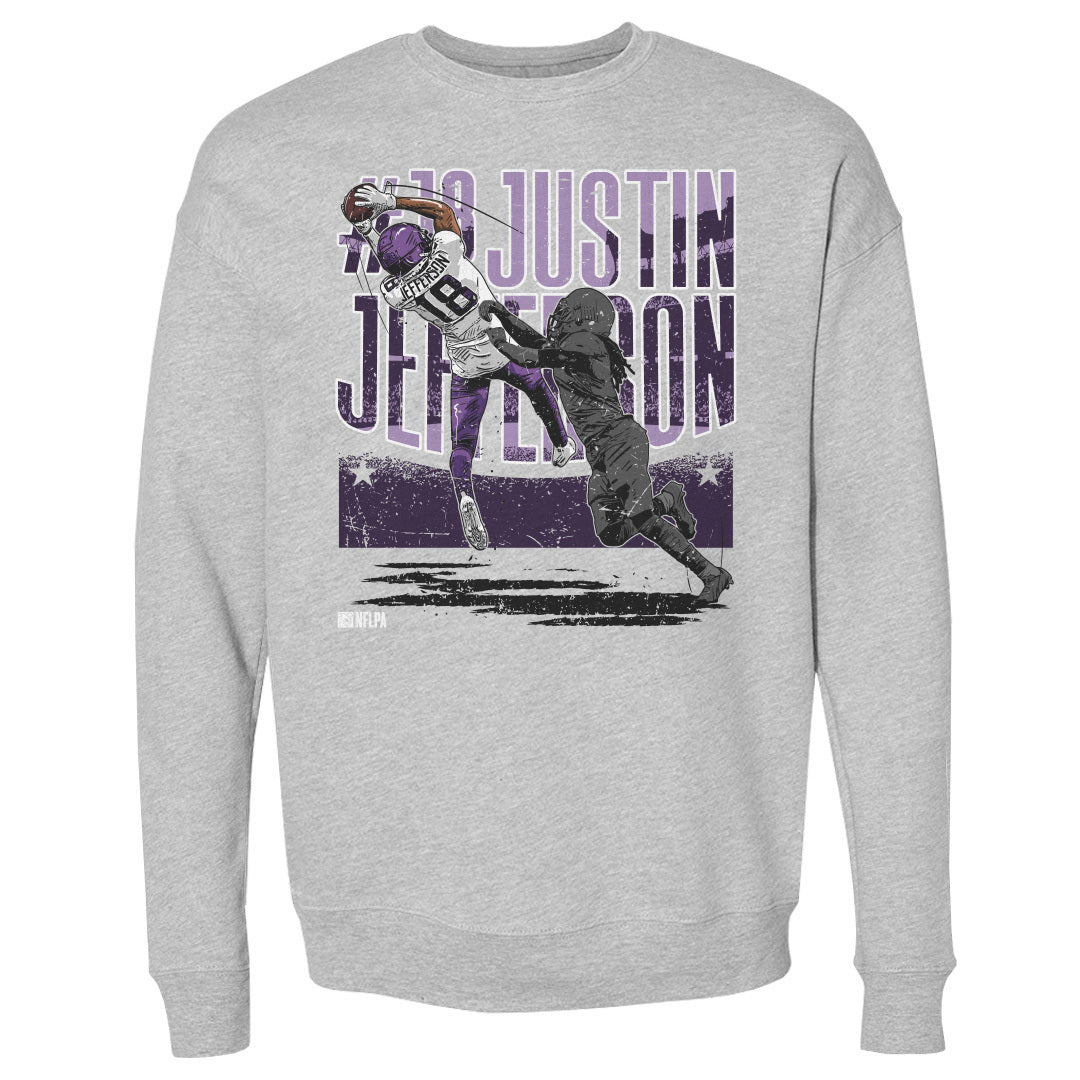 Justin Jefferson Men&#39;s Crewneck Sweatshirt | 500 LEVEL