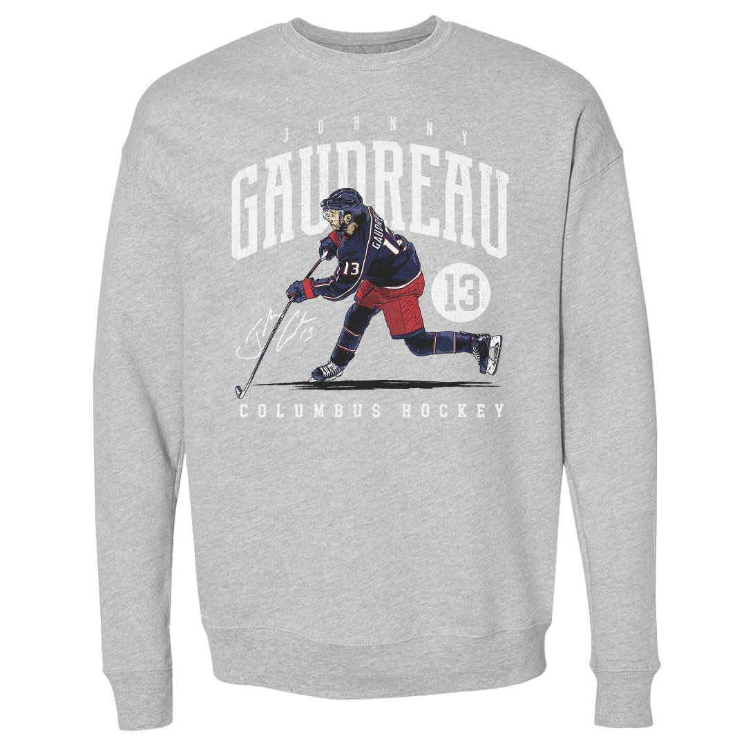 Johnny Gaudreau Men&#39;s Crewneck Sweatshirt | 500 LEVEL