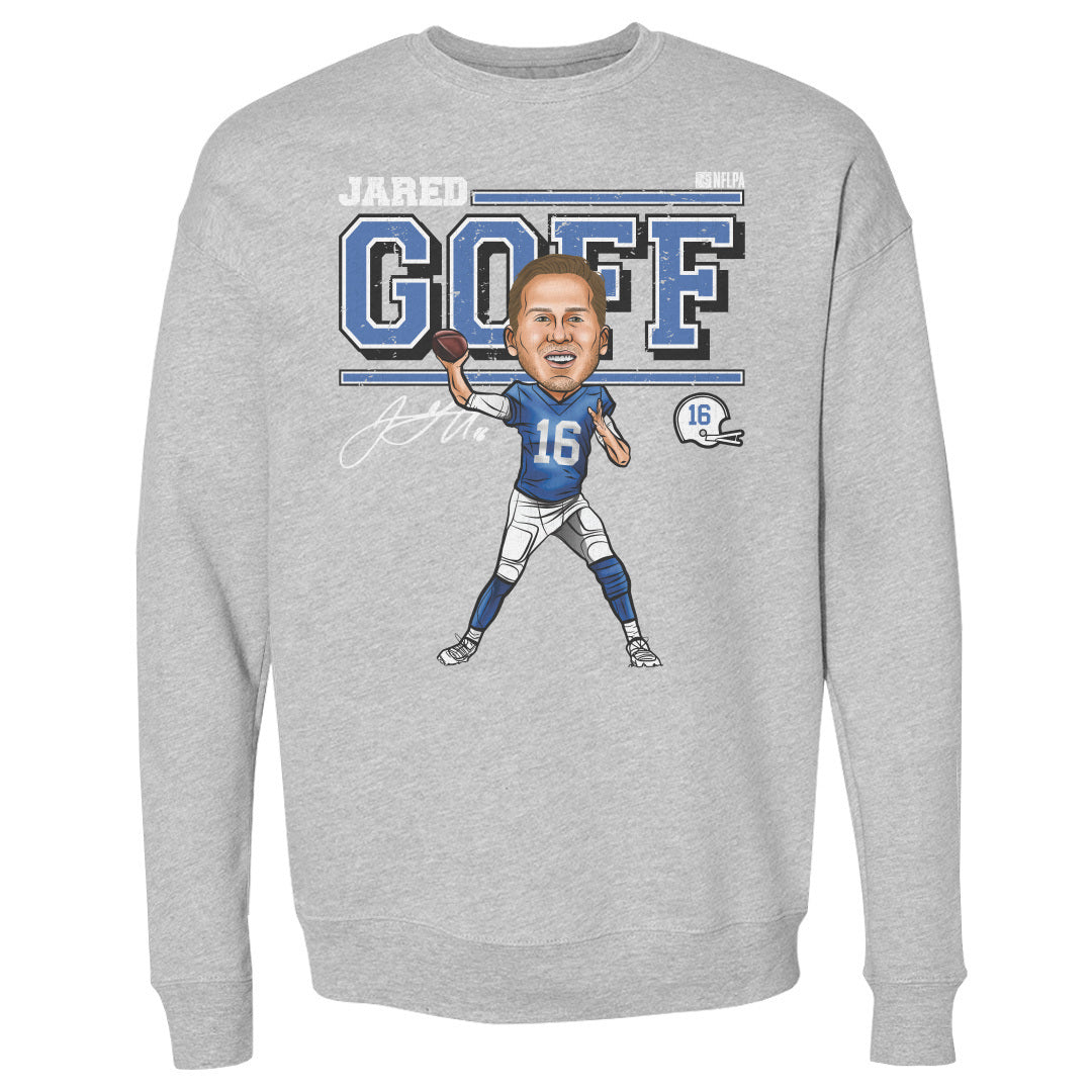 Jared Goff Men&#39;s Crewneck Sweatshirt | 500 LEVEL