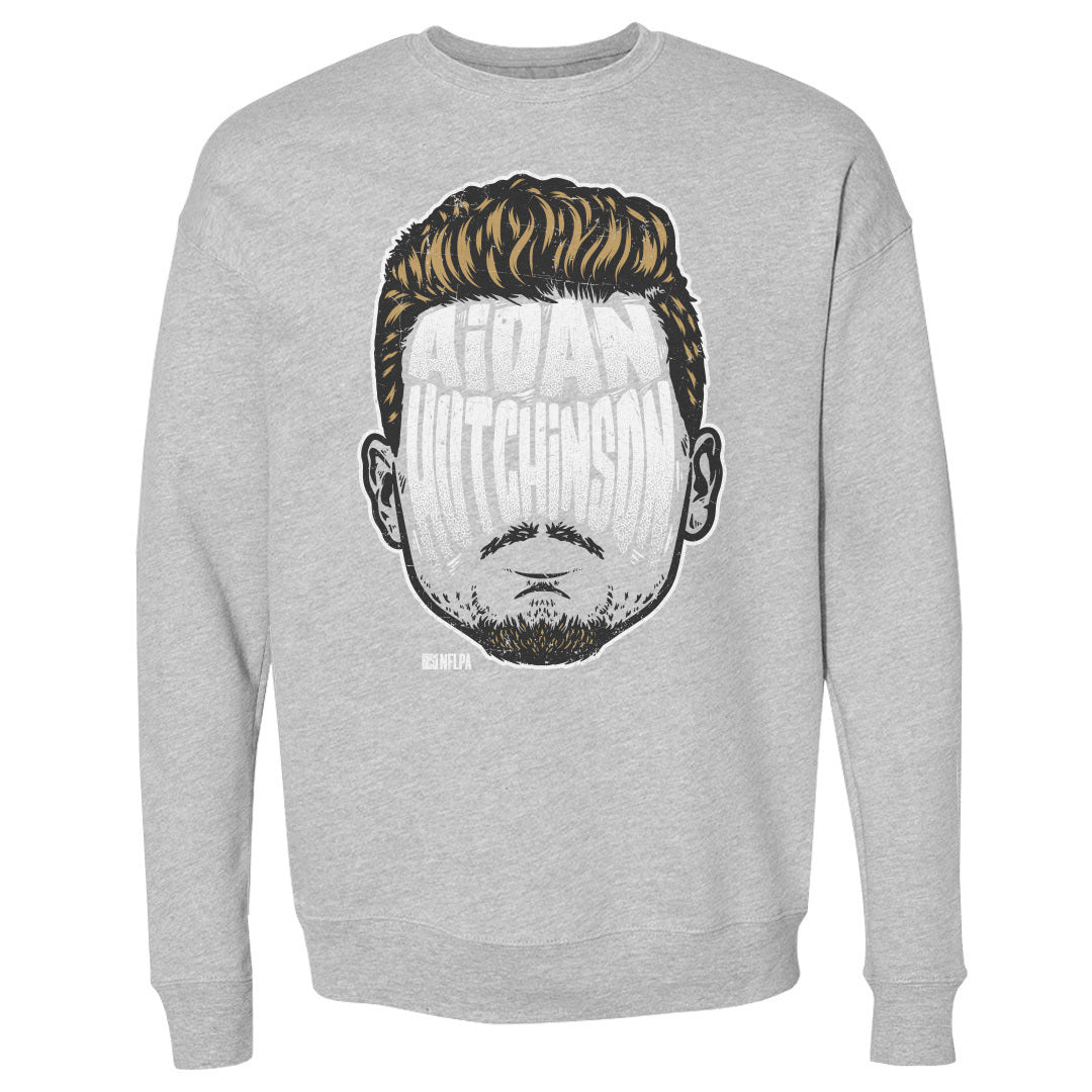 Aidan Hutchinson Men&#39;s Crewneck Sweatshirt | 500 LEVEL