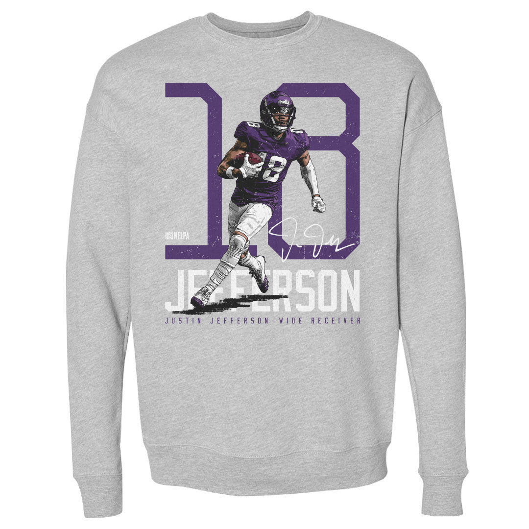 Justin Jefferson Men&#39;s Crewneck Sweatshirt | 500 LEVEL