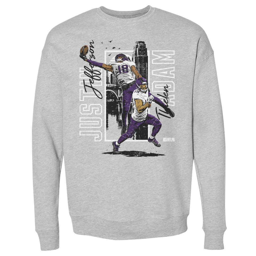 Justin Jefferson Men&#39;s Crewneck Sweatshirt | 500 LEVEL