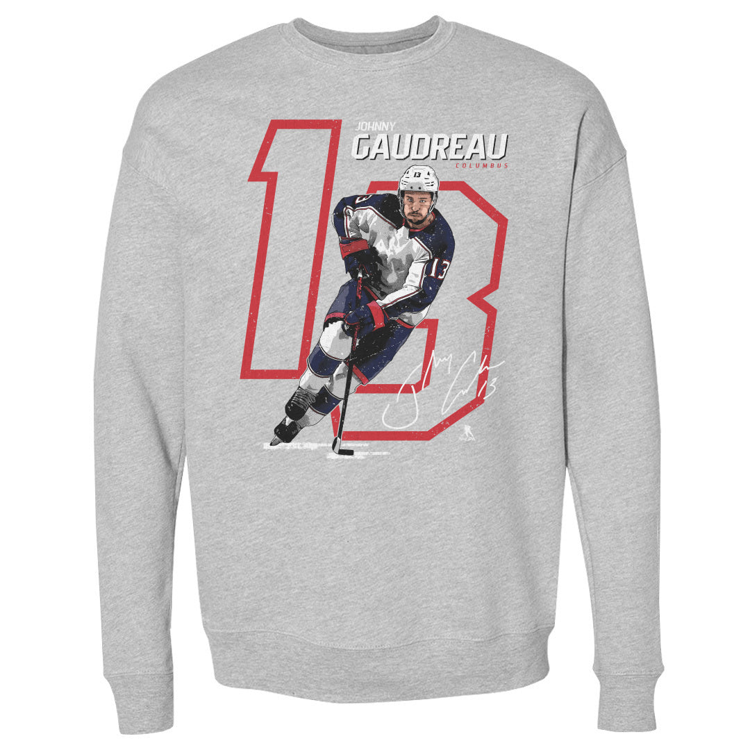 Johnny Gaudreau Men&#39;s Crewneck Sweatshirt | 500 LEVEL