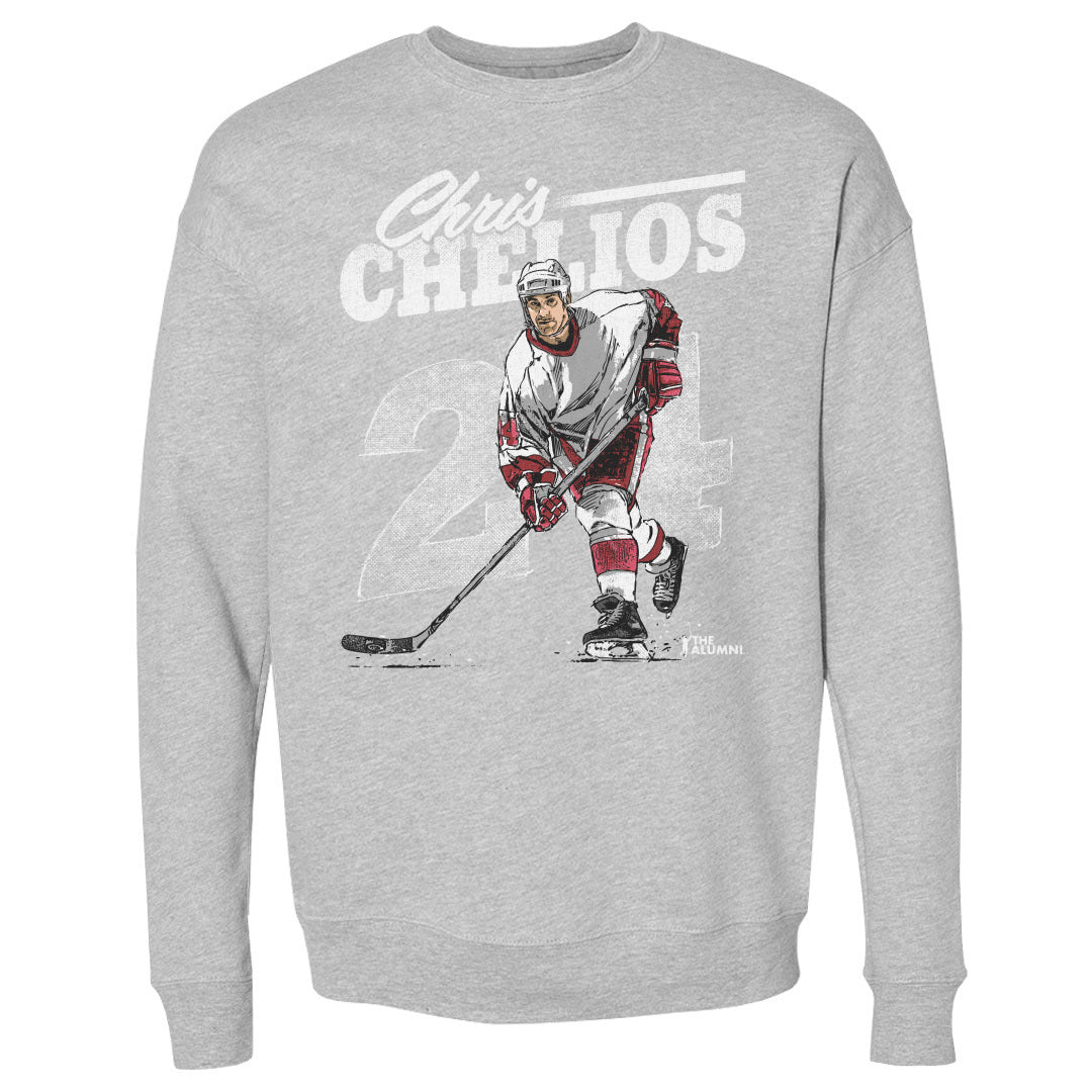 Chris Chelios Men&#39;s Crewneck Sweatshirt | 500 LEVEL