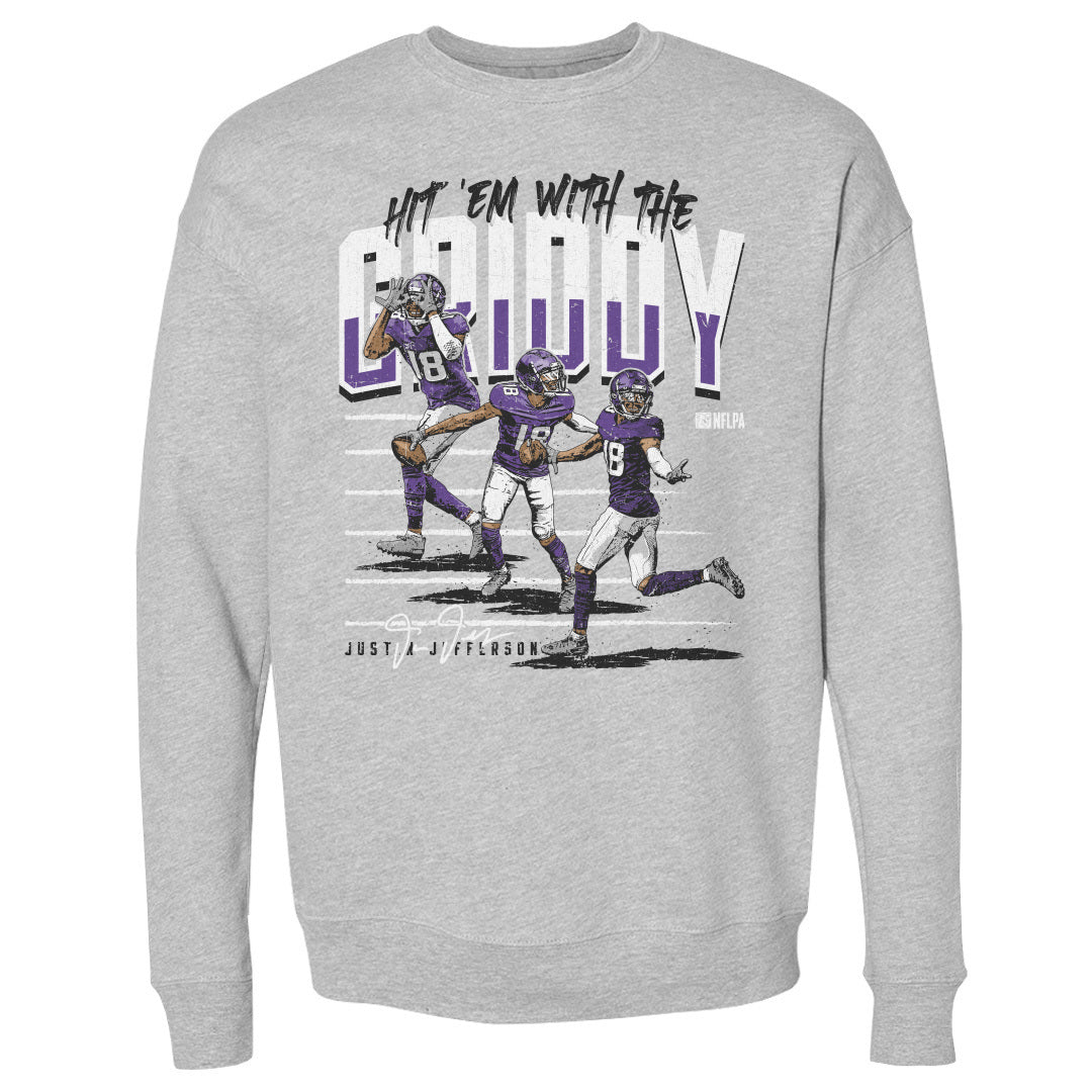 Justin Jefferson Men&#39;s Crewneck Sweatshirt | 500 LEVEL