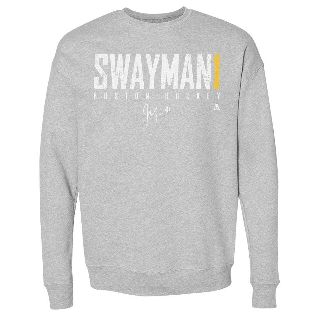 Jeremy Swayman Men&#39;s Crewneck Sweatshirt | 500 LEVEL