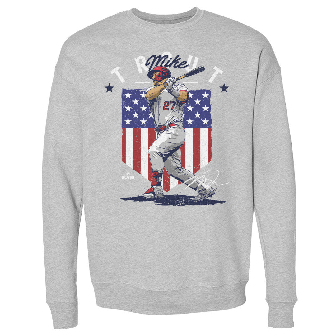 Mike Trout Men&#39;s Crewneck Sweatshirt | 500 LEVEL