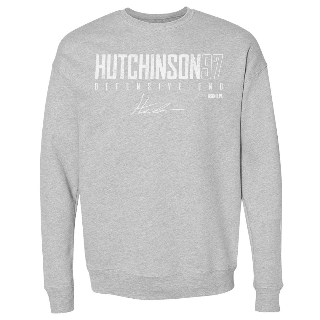 Aidan Hutchinson Men&#39;s Crewneck Sweatshirt | 500 LEVEL