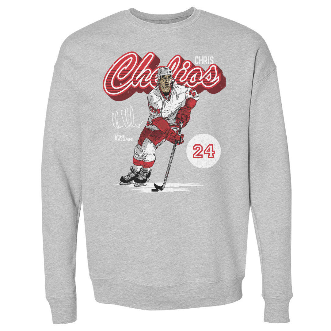 Chris Chelios Men&#39;s Crewneck Sweatshirt | 500 LEVEL