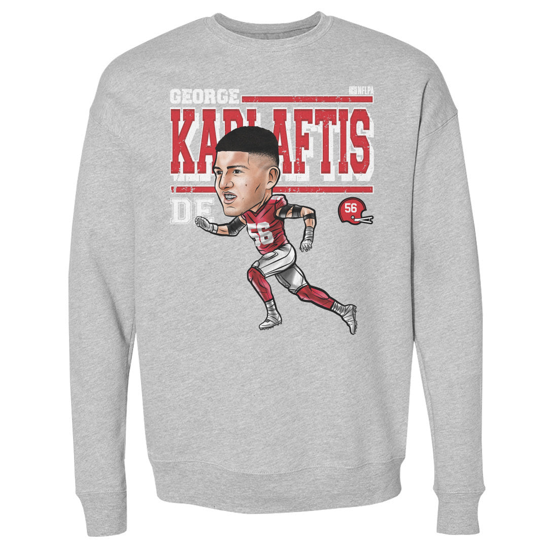 George Karlaftis Men&#39;s Crewneck Sweatshirt | 500 LEVEL