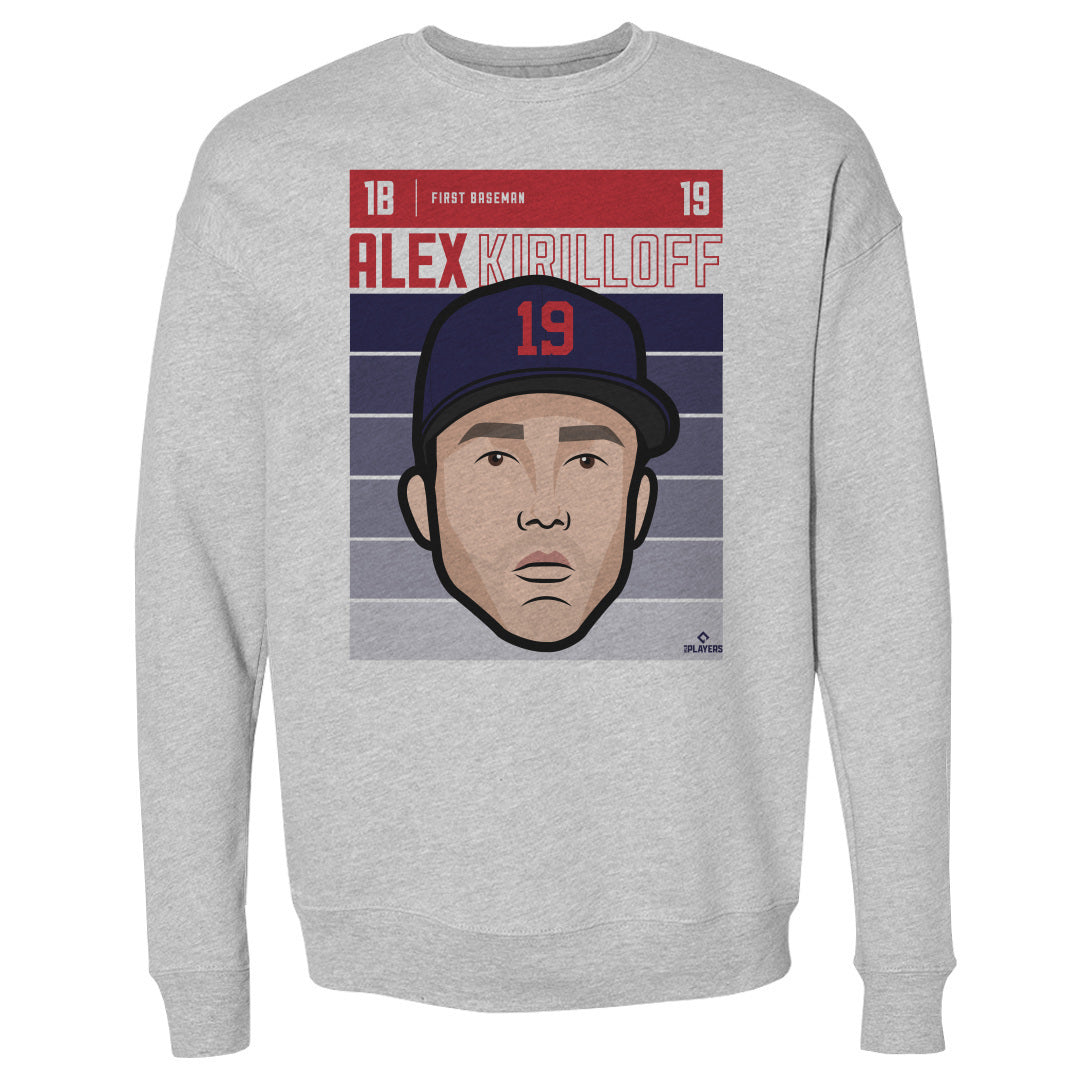  500 LEVEL Alex Kirilloff Sweatshirt (Crew Sweatshirt, Small,  Heather Gray) - Alex Kirilloff Minnesota Baseball WHT : Sports & Outdoors