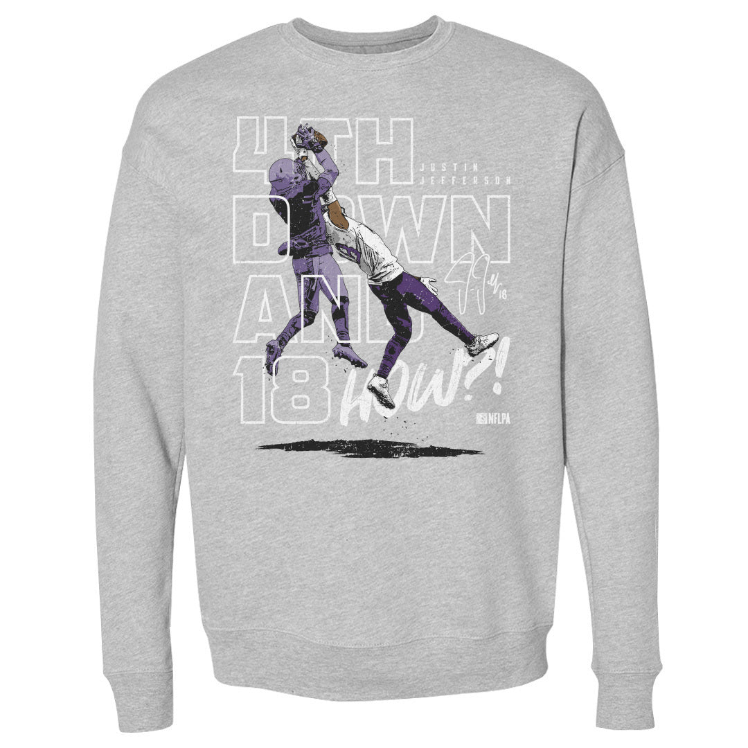 Justin Jefferson Men&#39;s Crewneck Sweatshirt | 500 LEVEL