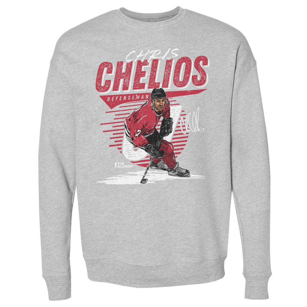 Chris Chelios Men&#39;s Crewneck Sweatshirt | 500 LEVEL