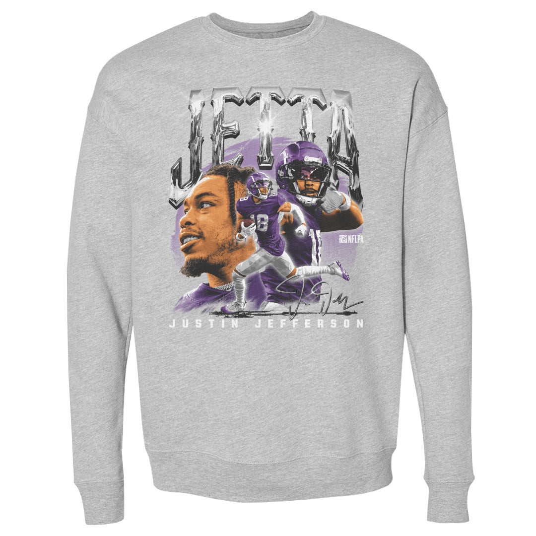 Justin Jefferson Men&#39;s Crewneck Sweatshirt | 500 LEVEL