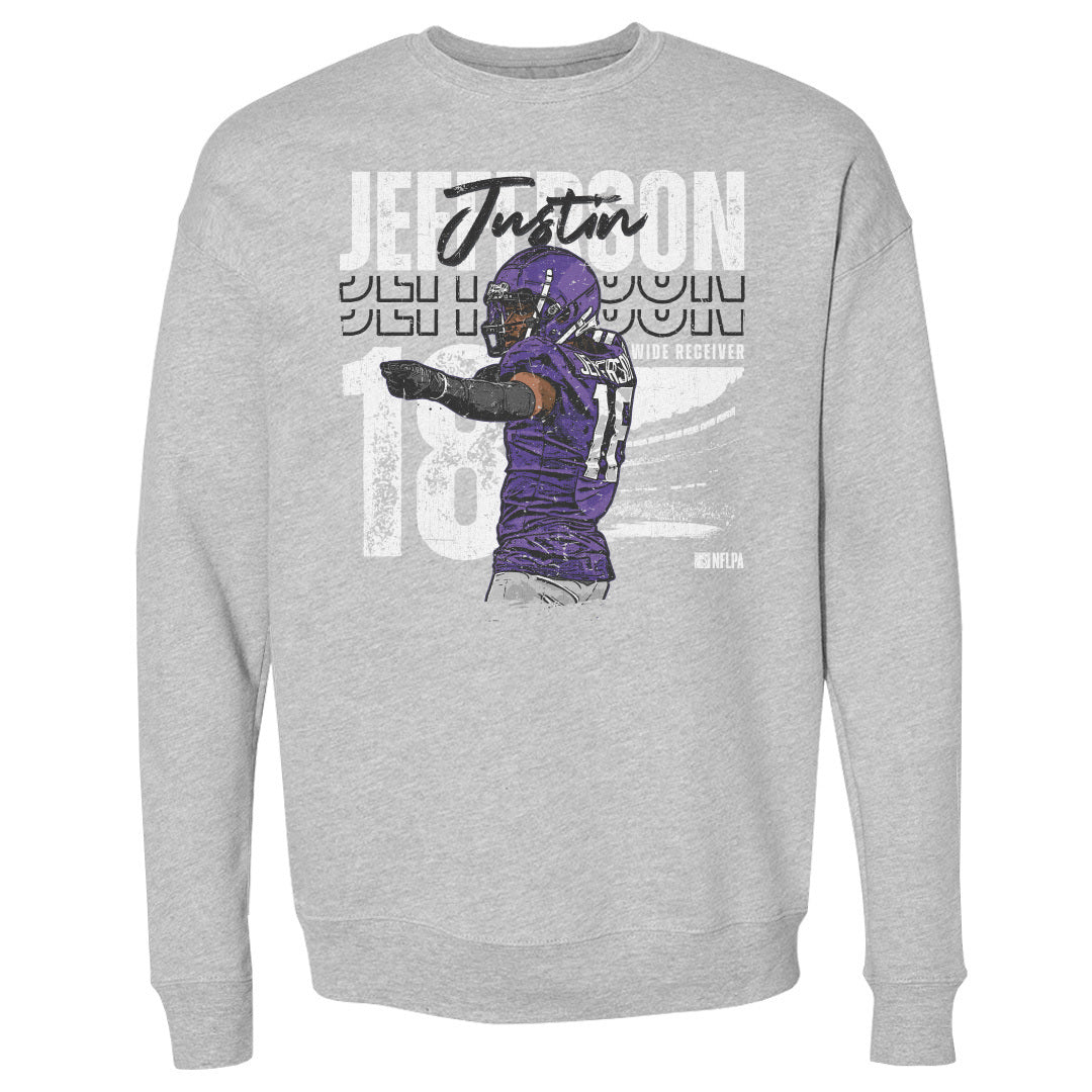 Justin Jefferson Men&#39;s Crewneck Sweatshirt | 500 LEVEL