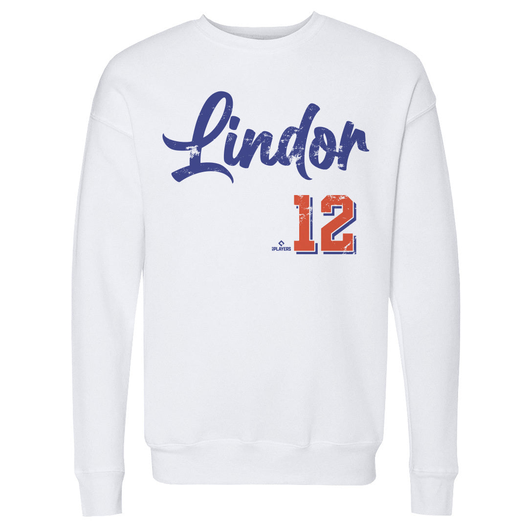 Francisco Lindor Men&#39;s Crewneck Sweatshirt | 500 LEVEL