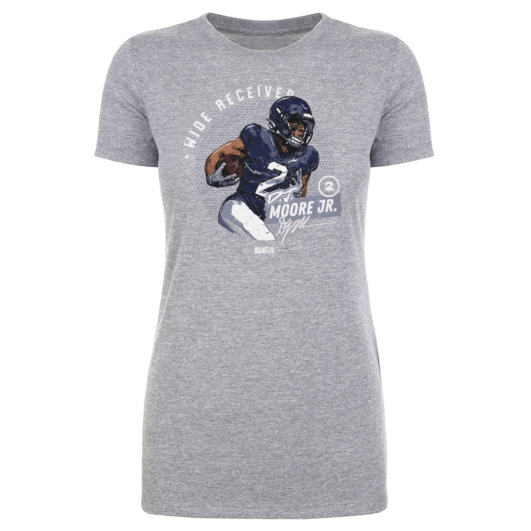 DJ Moore Name & Number Game Day V-Neck T-Shirt - Navy - Tshirtsedge