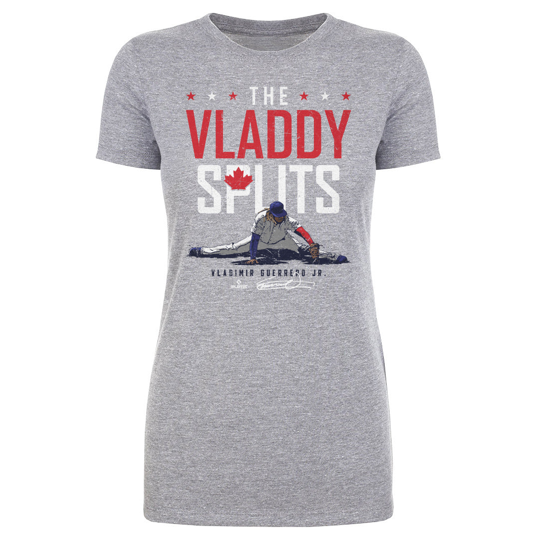 Toronto Blue Jays Vladimir Guerrero Jr. Women's T-Shirt - Heather Gray - Toronto | 500 Level Major League Baseball Players Association (MLBPA)