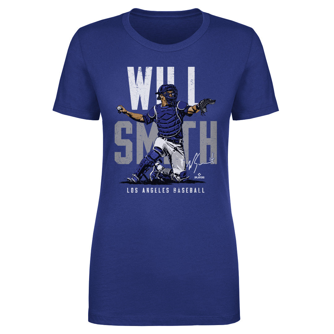 Julio Urias Men's Cotton T-Shirt - Royal Blue - Los Angeles | 500 Level Major League Baseball Players Association (MLBPA)