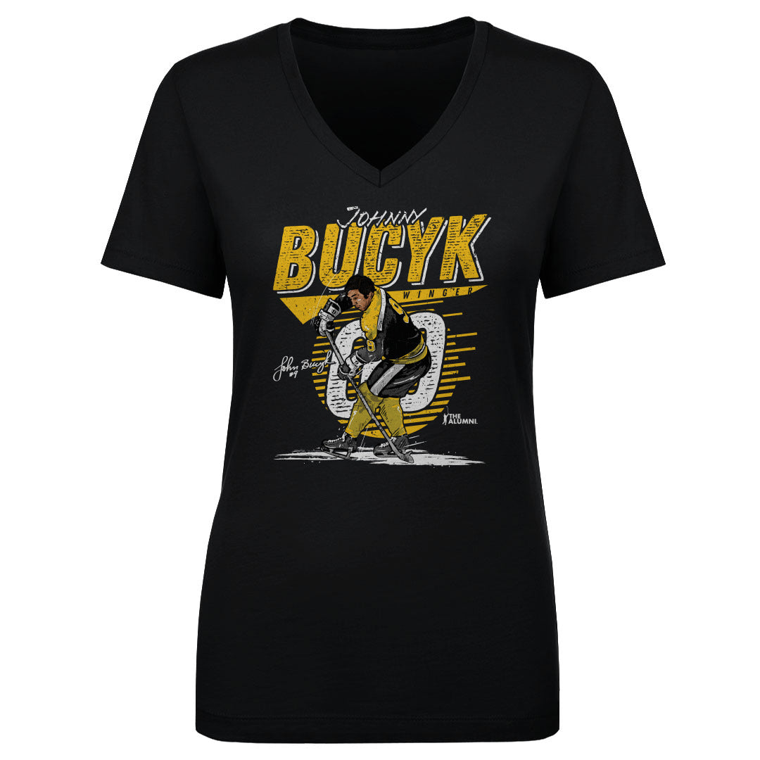 Johnny Bucyk Women&#39;s V-Neck T-Shirt | 500 LEVEL