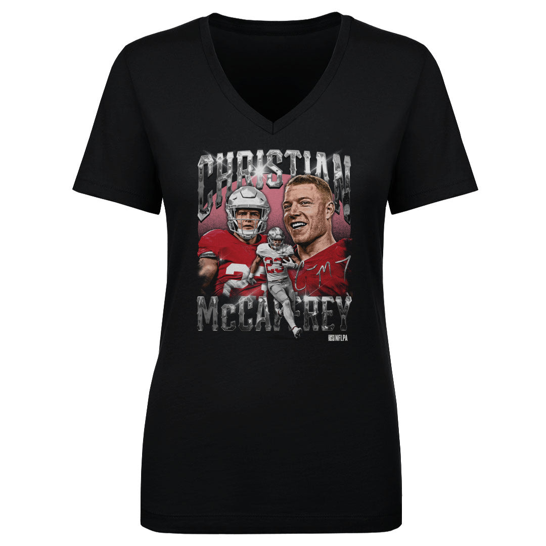 Christian McCaffrey Women&#39;s V-Neck T-Shirt | 500 LEVEL