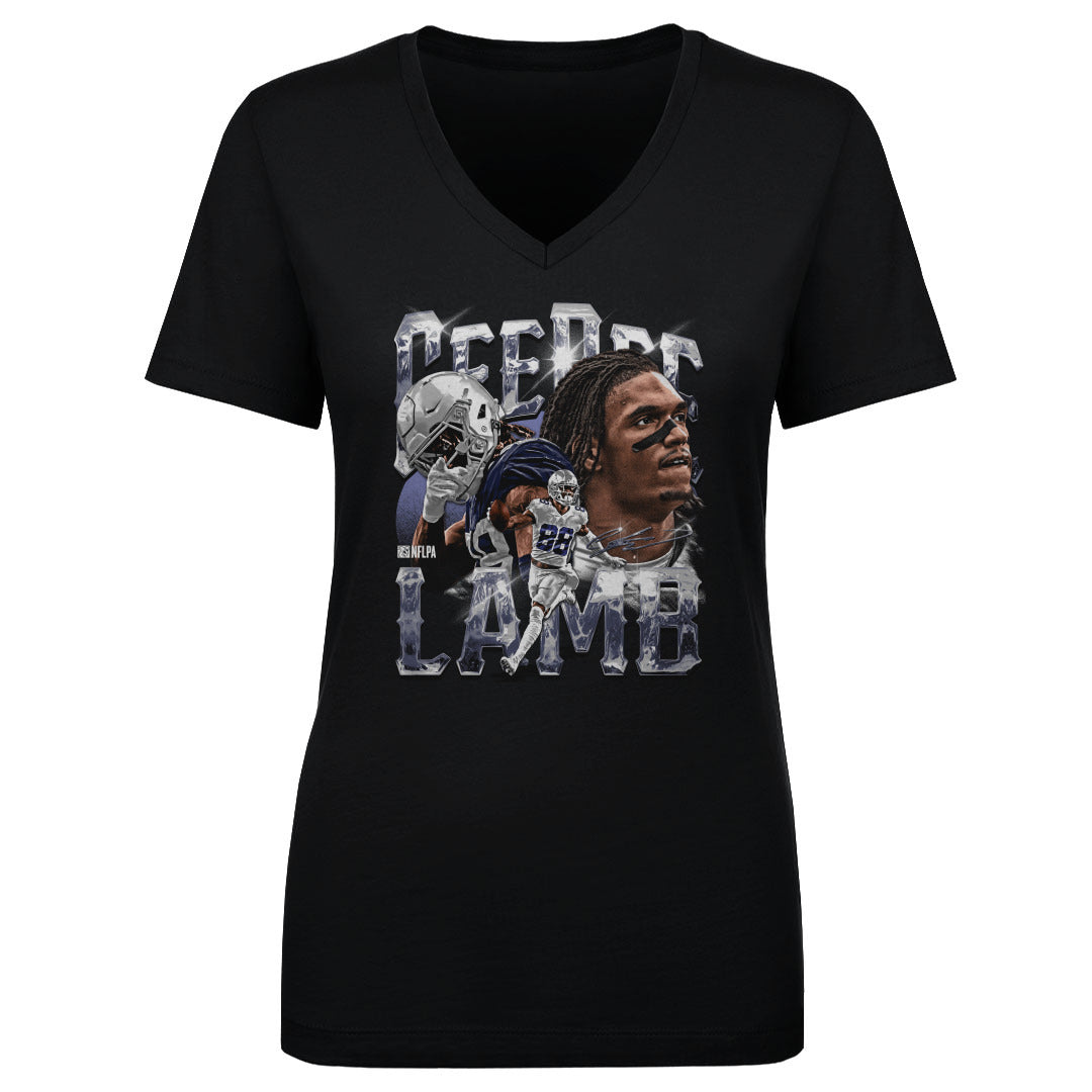 CeeDee Lamb Women&#39;s V-Neck T-Shirt | 500 LEVEL