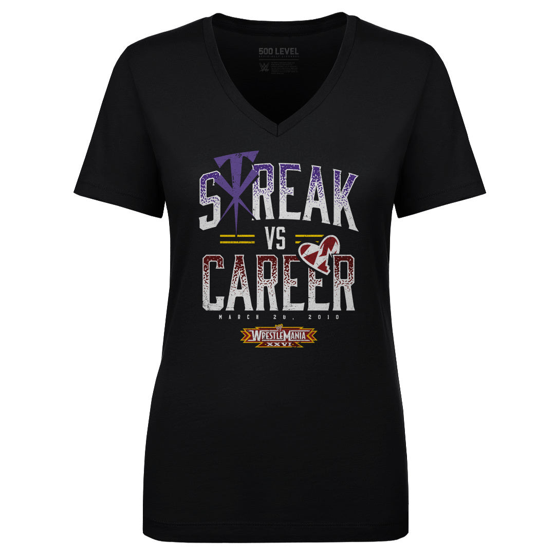 Wrestlemania Women&#39;s V-Neck T-Shirt | 500 LEVEL