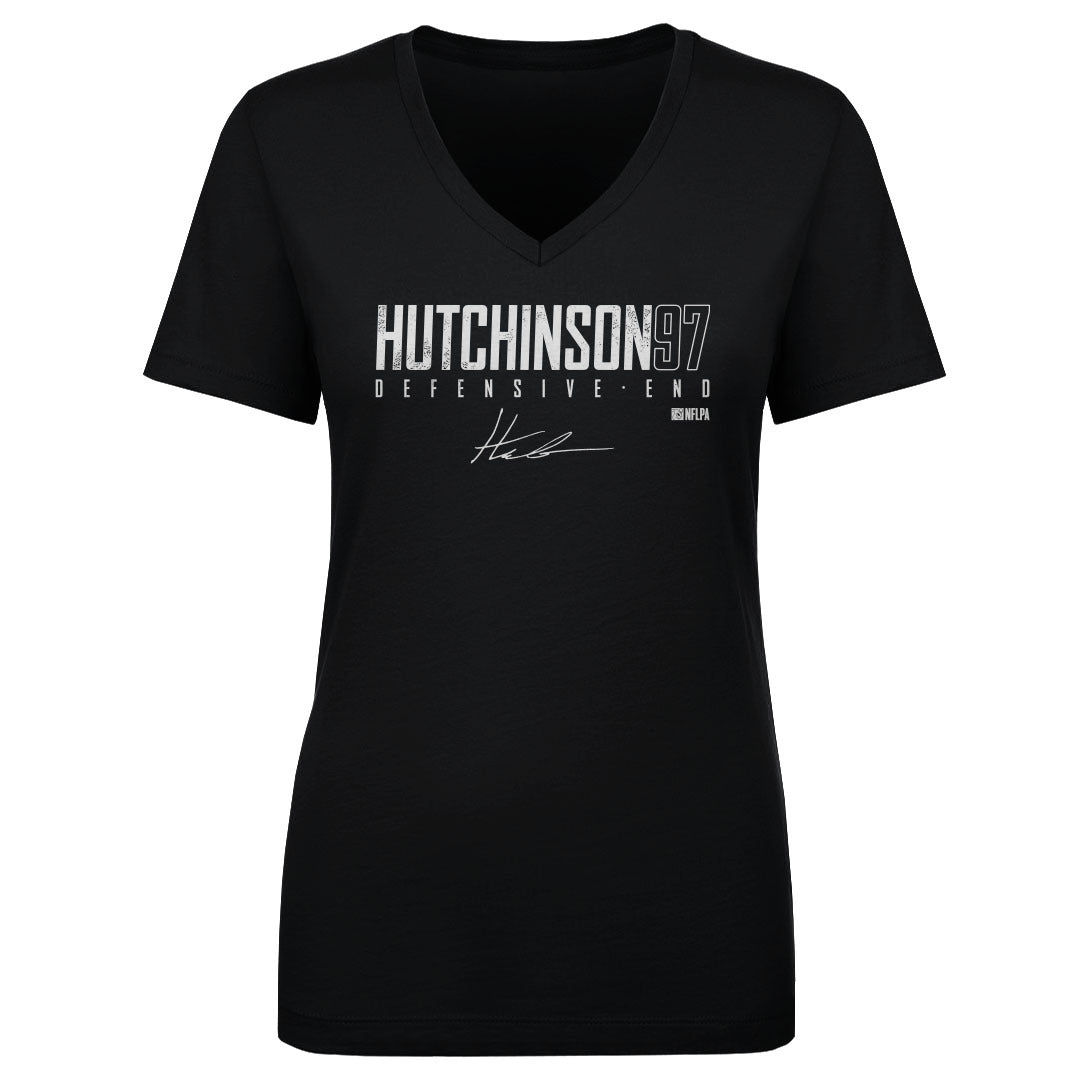 Aidan Hutchinson Women&#39;s V-Neck T-Shirt | 500 LEVEL