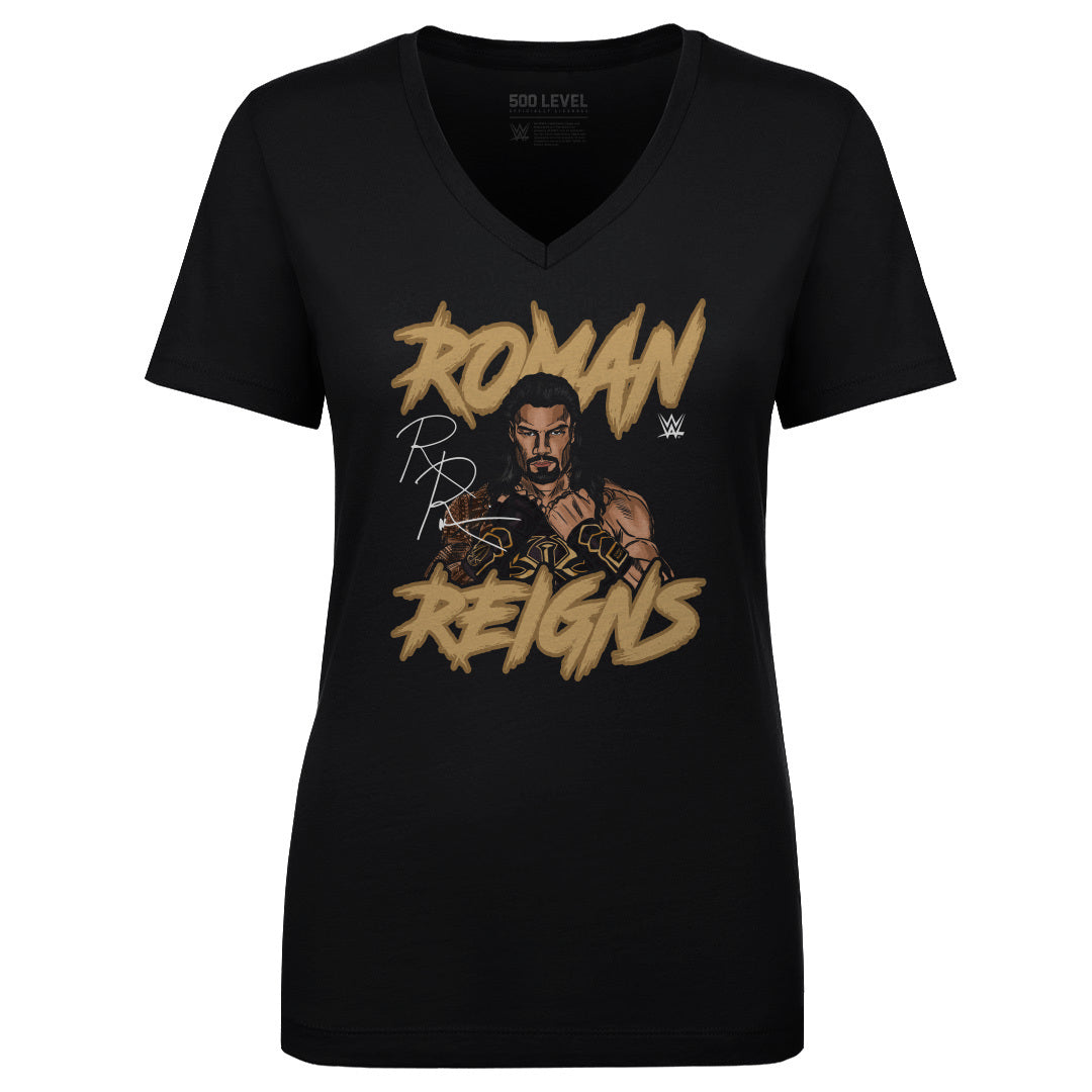 Roman Reigns Women&#39;s V-Neck T-Shirt | 500 LEVEL