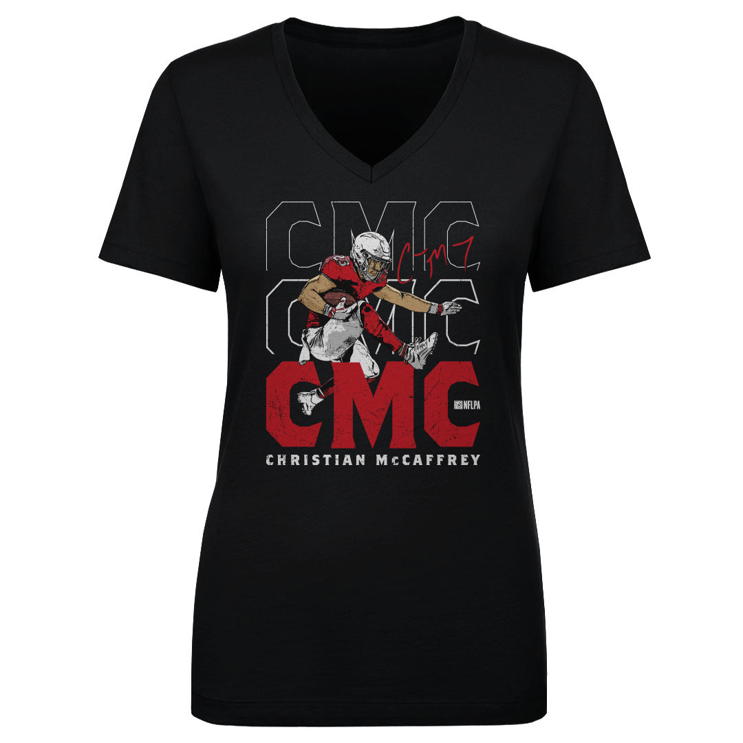 Christian McCaffrey Women&#39;s V-Neck T-Shirt | 500 LEVEL