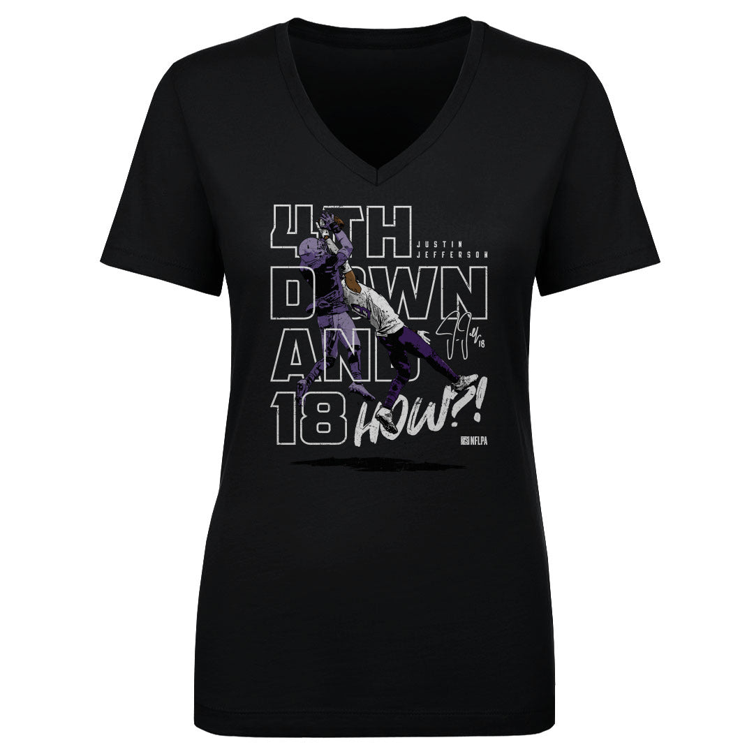 Justin Jefferson Women&#39;s V-Neck T-Shirt | 500 LEVEL